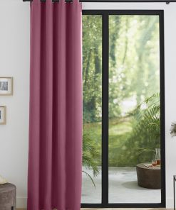 Rideau occultant thermique rose poudré 140 x 260 cm - Rose