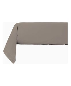 Future Home - Taie traversin en coton 57 fils unie gris galet - Gris taupe