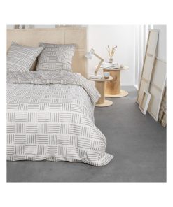 Parure de lit 2 personnes imprimé 'SUNSHINE ABIGA' 'TODAY' - Beige