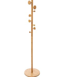 Porte-manteaux bambou 8 têtes - Beige