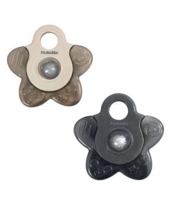 Lot de 2 anneaux de dentition réfrigérants Étoiles - Gris
