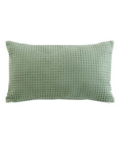 Coussin dehoussable Collection Gaufrettes - Kaki