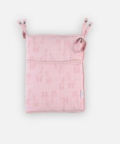 Poche de rangement en mousseline BIO, - Rose