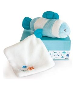 Doudou Doudou et compagnie Poisson Vert Amande Clown Pantin - Sous l'Ocean - Vert