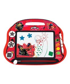 Ardoise Magique Format A5 Avec Accessoires Magnétiques Pour Dessiner En Couleurs Miraculous - N/A