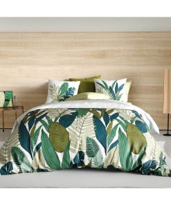 Housse de couette 140x200 Beleme + 1 taie 100% coton 57 fils - Vert