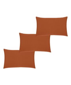 Lot x3 Taies d'oreiller 40x60 cm - 100% coton Bio - 'Ptit Basile' - Rouge