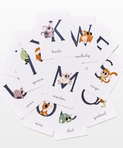 Cartes d'apprentissage 'L'alphabet avec les animaux' - N/A