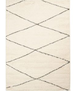 Tapis berbère style 280x370 BENISTYLE 3 Crème idéal pour le grand salon - Ecru
