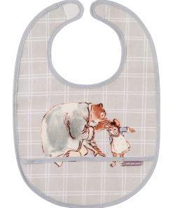 Bavoir À Velcro Plastifié Ernest Et Célestine Gris - Gris