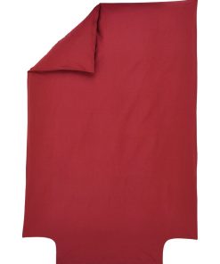 Housse de couette Coton Bio 57 fils - 'P'tit Basile' - Rouge bordeaux
