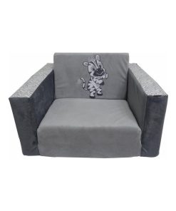 Steff - Zèbre - Fauteuil dépliable en lit - 1 à 3 ans - Gris
