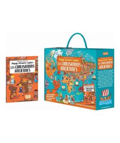 Puzzle & Livre - Voyagez, découvrez, explorez, Les civilisations anciennes - N/A