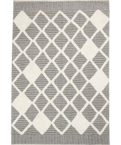 Tapis salon 160x230 COTCOLI Gris tapis moderne tufté à la main - Gris