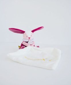 doudou Babynat Lapin Rose Luminescent Etoile BN0311 Les Cometes Pantin - Rose