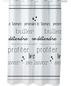 Guy Levasseur - Rideau de douche en polyester blanc - Blanc