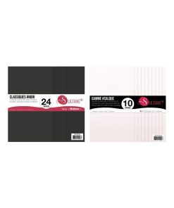 Packs Scrapbooking papier Noir et Calque à embosser - N/A