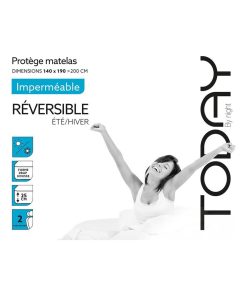 Protège matelas imperméable ÉTÉ HIVER - Blanc