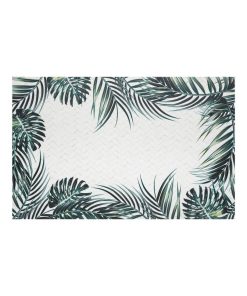 Tapis vinyle 50x75 Safari feuille - Vert