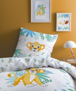 Parure de lit 'Le Roi Lion' - 1 personne - Blanc