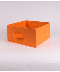 Lot De 2 Tiroirs Intissés Pliables 28x28cm - Orange