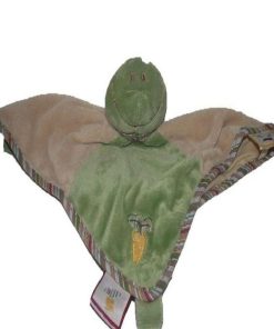 Doudou Noukies Grenouille Vert carotte etiquette vert Aldo Plat - Vert