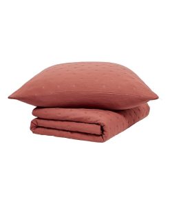 Couvre lit boutis ESSENTIAL - Rouge brique