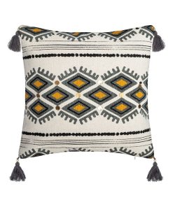 Housse de coussin azteq pampil 40x40 cm - Gris