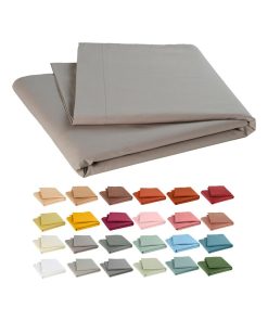 Drap plat pour lit bébé 100% coton Bio - 'P'tit Basile' - Gris taupe