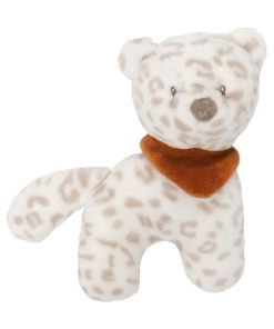 Hochet Peluche Jungo Léopard Des Neiges Boris & Jungo (19 Cm) - Blanc