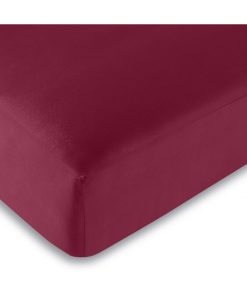 Univers Decor - Drap Housse Rouge 200 X 200 Cm / 100% Coton / 57 Fils/cm² "king Size" - Rouge