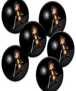 6 Badges Anniversaire 'jedi' | Fabrication Française - N/A