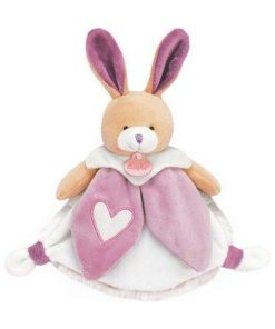 Doudou Babynat lapin luminescent Violet et Blanc BN0622 - Violet