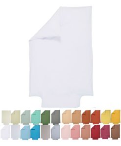 Housse de couette Coton Bio 57 fils - 'P'tit Basile' - Blanc
