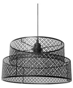 Suspension métal ajouré gigogne Aurore noir - Noir