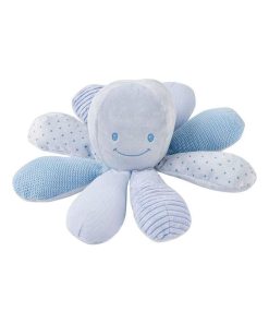 Doudou Nattou Pieuvre Bleu Activité - Lapidou - Bleu