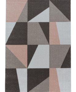 Tapis salon 200x290 ORICE Rose OEKO TEX idéal pour Salle à manger - Rose