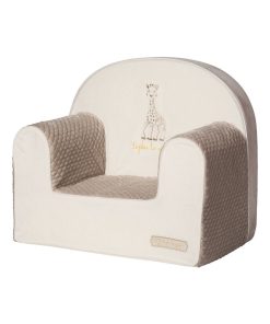 Fauteuil enfant droit matelassé brodé Sophie la Girafe Paris - 12 mois - Beige