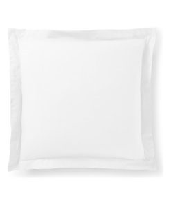 Univers Decor - Taie D'oreiller Blanc 63 X 63 Cm Volant Plat Piqué / 100% Coton / 57 Fils/cm² - Blanc