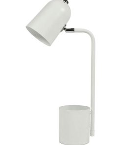 Lampe métal avec pot crayons Phineas blanc - Blanc