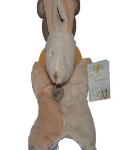 doudou Babynat Lapin Beige BN670 Nature Microfibre Marionnette - Beige