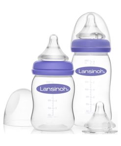 Coffret de naissance biberons et tétines spécial allaitement Natural Wave - Bleu