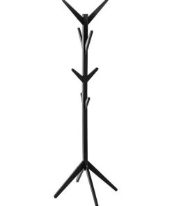 Porte-manteaux en bois 8 tiges noir - Noir