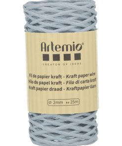 Fil de papier kraft bleu tendre 2mm x 25 m - N/A