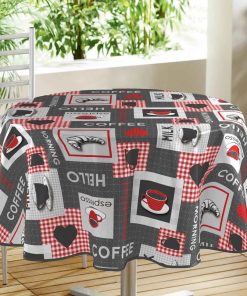 Nappe ronde Morning - Rouge