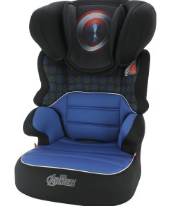 Rehausseur Enfant Befix Groupe 2/3 (15-36kg) - 4 Étoiles Adac - Captain America Marvel - Bleu