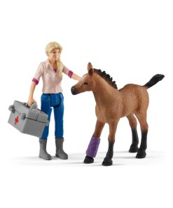 Figurines Farm World : Visite du vétérinaire pour la jument et le poulain - N/A