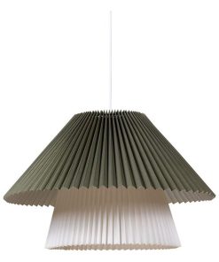 Suspension double tissu Aurélia vert blanc D52 - Vert