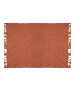 Jeté de lit tufté Inca 130x180 cm terracotta - Orange