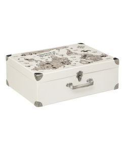 Valise motif monde - Blanc